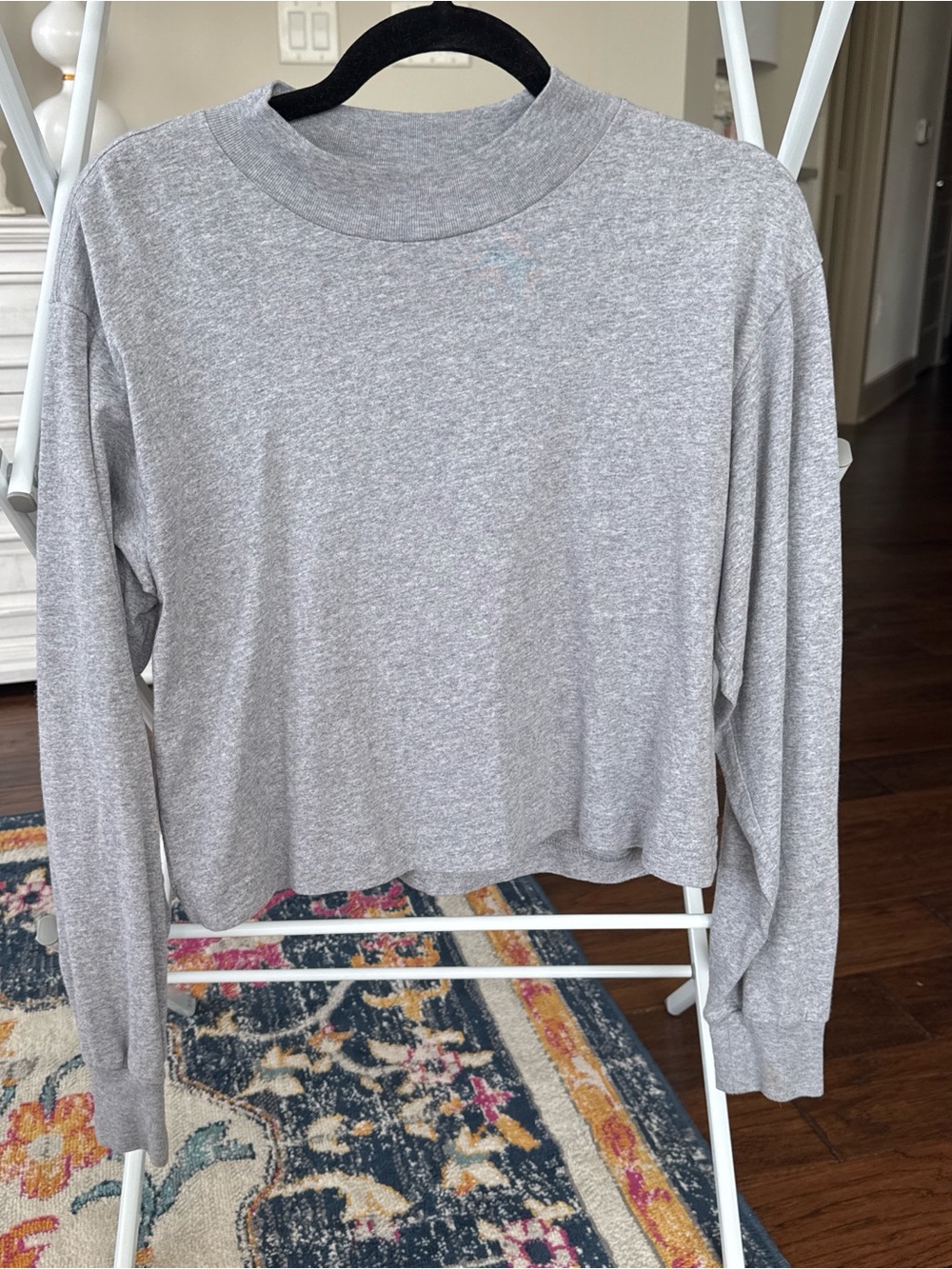 TNA Gray Cropped Top